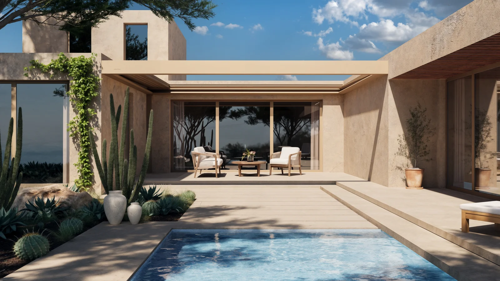 Brustor B310 Pergola mit geöffnetem Stoffdach