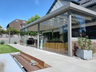 Glasschiebeelemente und Glaswände für Terrassendächer von Terrassendach-Expert